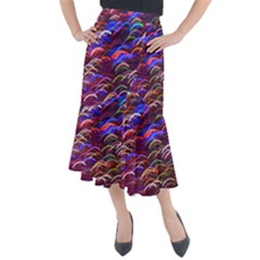 Fractal Rings Midi Mermaid Skirt by Sparkle