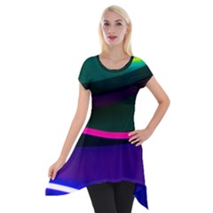 Neon Wonder Short Sleeve Side Drop Tunic by essentialimage