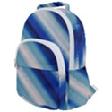 Blue White Rounded Multi Pocket Backpack View1