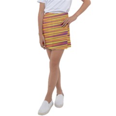 Colorful Strips Kids  Tennis Skirt by Sparkle