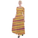 Orange Strips Half Sleeves Maxi Dress View1