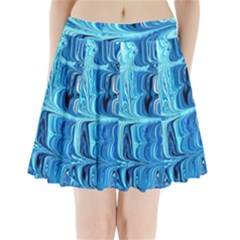 Blue Waves Pleated Mini Skirt by Sparkle