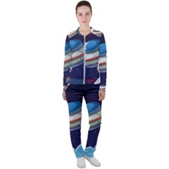 Ufo Alien Spaceship Galaxy Casual Jacket And Pants Set by Vaneshart