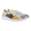 Seamless Pattern Cute Cat Cartoons Women s Slip On Sneakers View3