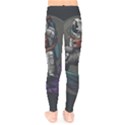 Illustration Astronaut Cosmonaut Paying Skateboard Sport Space With Astronaut Suit Kids  Leggings View2