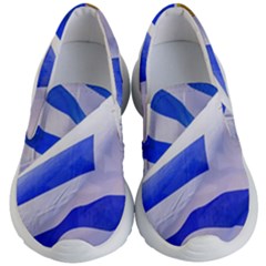 Uruguay Flags Waving Kids Lightweight Slip Ons by dflcprintsclothing