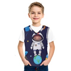 Boy Spaceman Space Rocket Ufo Planets Stars Kids  Sportswear by Vaneshart