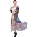 Space Seamless Pattern Maxi Chiffon Beach Wrap View1