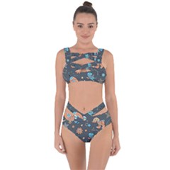 Space Seamless Pattern Bandaged Up Bikini Set  by Vaneshart