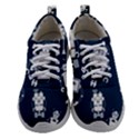 White Robot Blue Seamless Pattern Athletic Shoes View1