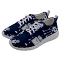 White Robot Blue Seamless Pattern Athletic Shoes View2