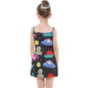 Seamless Pattern With Space Objects Ufo Rockets Aliens Hand Drawn Elements Space Kids  Summer Sun Dress View2