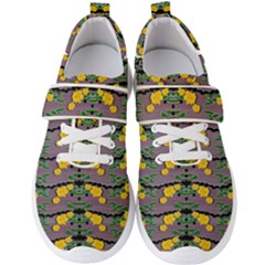 Plumeria And Frangipani Temple Flowers Ornate Men s Velcro Strap Shoes by pepitasart