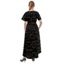 Abstract Math Pattern Front Wrap High Low Dress View2