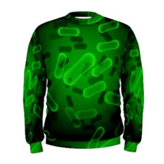 Green Rod Shaped Bacteria Men s Sweatshirt by Vaneshart