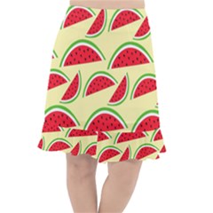 Watermelon Pattern Fishtail Chiffon Skirt by Vaneshart