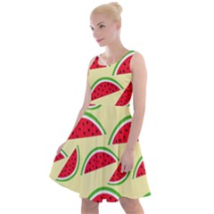 Watermelon Pattern Knee Length Skater Dress by Vaneshart