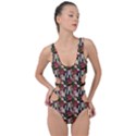 Swimmer 20s Black Side Cut Out Swimsuit View1