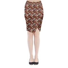 Swimmer 20s Burgundy Midi Wrap Pencil Skirt by snowwhitegirl