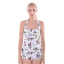 Seamless Pattern With Cute Sloths Sleep More Boyleg Halter Swimsuit  View1