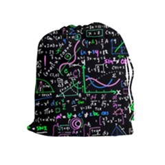 Math Linear Mathematics Education Circle Background Drawstring Pouch (xl) by Vaneshart