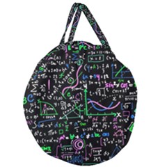 Math Linear Mathematics Education Circle Background Giant Round Zipper Tote by Vaneshart