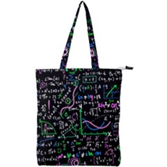 Math Linear Mathematics Education Circle Background Double Zip Up Tote Bag by Vaneshart