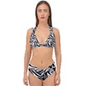 Zebra 1 Double Strap Halter Bikini Set View1