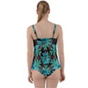 Blue Florals As A Ornate Contemplative Collage Twist Front Tankini Set View2