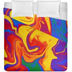 Gay Pride Swirled Colors Duvet Cover Double Side (king Size) by VernenInk