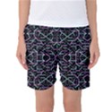 Lines And Dots Motif Geometric Seamless Pattern Women s Basketball Shorts View1