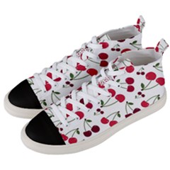 Cute Cherry Pattern Men s Mid-top Canvas Sneakers by TastefulDesigns