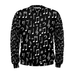 Chalk Music Notes Signs Seamless Pattern Men s Sweatshirt by Vaneshart