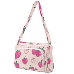 Seamless Strawberry Fruit Pattern Background Front Pocket Crossbody Bag by Vaneshart