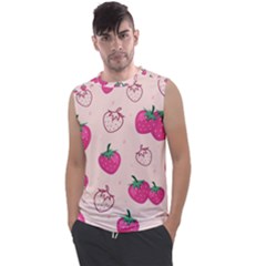 Seamless Strawberry Fruit Pattern Background Men s Regular Tank Top by Vaneshart