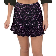 Digital Polka Fishtail Mini Chiffon Skirt by Sparkle