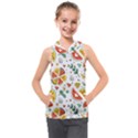 Seamless-hipster-pattern-with-watermelons-mint-geometric-figures Kids  Sleeveless Hoodie View1