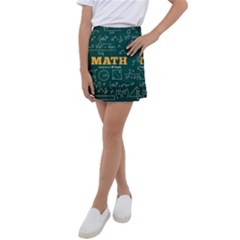 Realistic-math-chalkboard-background Kids  Tennis Skirt by Vaneshart