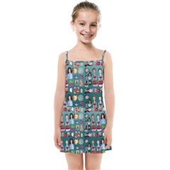 Kawaiicollagepattern2 Kids  Summer Sun Dress by snowwhitegirl