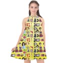 Kawaiicollagepattern3 Halter Neckline Chiffon Dress  View1