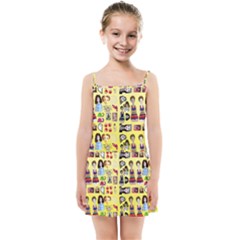 Kawaiicollagepattern3 Kids  Summer Sun Dress by snowwhitegirl