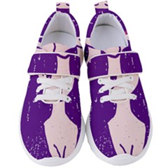 Purple Cat Ear Hat Girl Floral Wall Women s Velcro Strap Shoes by snowwhitegirl