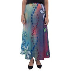 Flower Dna Flared Maxi Skirt by RobLilly