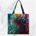 Flower Dna Zipper Grocery Tote Bag View1