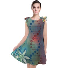 Flower Dna Tie Up Tunic Dress by RobLilly