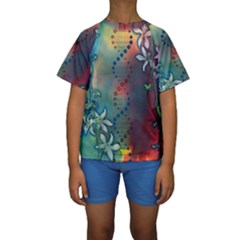 Flower Dna Kids  Short Sleeve Swimwear by RobLilly