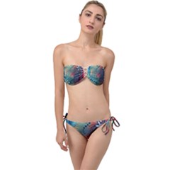 Flower Dna Twist Bandeau Bikini Set by RobLilly