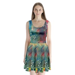 Flower Dna Split Back Mini Dress  by RobLilly