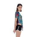 Flower Dna Asymmetrical Short Sleeve Sports Tee View3