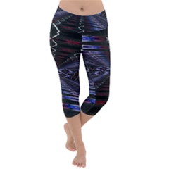 Digital Room Lightweight Velour Capri Yoga Leggings by Sparkle